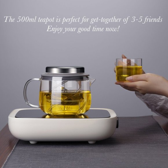 {DEYI} Rotary Filter Glass Tea Pot - 500ML - Picture 6 of 16